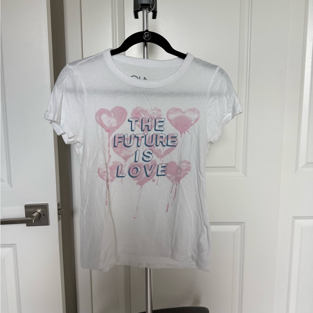 Chaser White and Pink Heart Tee